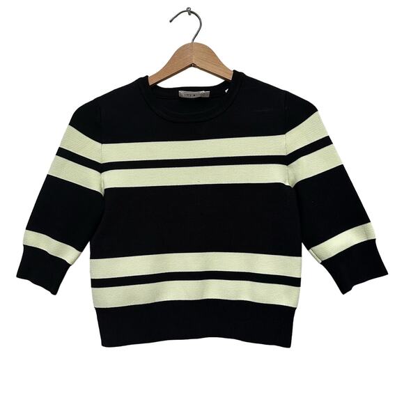 A.L.C. Black and Cream Striped Sweater - Picture 1 of 6